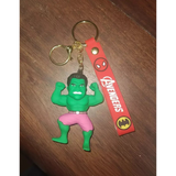 3D PVC Figure Keychain - Marvel - Hulk Pink Shorts Crouching