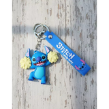 3D PVC Figure Keychain - Lilo & Stitch - Stitch Cheering Pom Poms