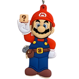 Mario Builder with Block PVC keychain
