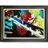 3D Light Frame - One Piece - Roronoa Zoro Slashing, Green Hair