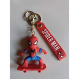 3D PVC Figure Keychain - Spider-Man - On Skateboard