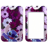 ID Card Badge Holder - Lilo & Stitch - Stitch Waving On Purple Flower Field