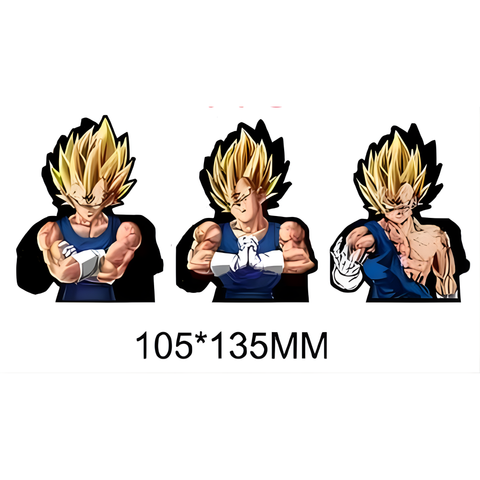 3D Lenticular Sticker - Dragon Ball - Vegeta in Super Saiyan Battle Poses