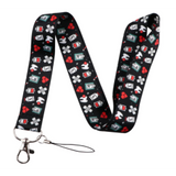 Lanyard - Pixelated Cross, Battery, Ghost, and Heart