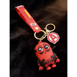 3D PVC Figure Keychain - Minions - Minion Deadpool Outfit