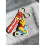 3D PVC Figure Keychain - Winnie the Pooh - Pooh Riding Tricycle