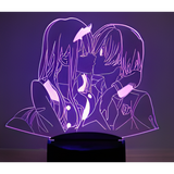 3D LED Night Light - DARLING in the FRANXX - Hiro and Zero Two Kissing