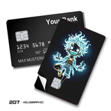 Credit Card Skin Sticker - One Piece - Luffy Gear 5 Neon Glow - Holographic