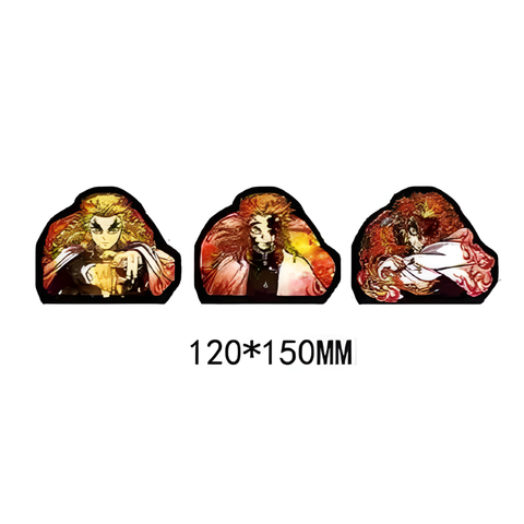3D Lenticular Sticker - Demon Slayer - Kyojuro Rengoku with Flame Effects & Dynamic Battle Pose