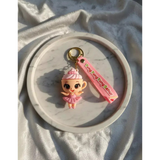 3D PVC Figure Keychain - Italian Brainrot - Cup Ballerina Whipped Cream