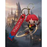 3D PVC Figure Keychain - Harry Potter - Ron Weasley On Broom
