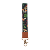 Lanyard - Mushrooms and Leaves on Black