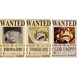 3D Lenticular Poster 12x16 - One Piece - Roronoa Zoro, Vinsmoke Sanji, Usopp