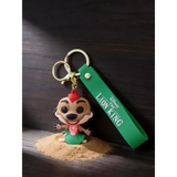3D PVC Figure Keychain - The Lion King - Timon In Hula Skirt And Lei