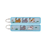 Embroidery Keychain - Cartoon Cats