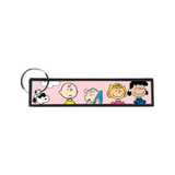 Peanuts Snoopy, Charlie Brown, Linus van Pelt, Sally Brown, Lucy van Pelt embroidery keychain
