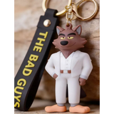 3D PVC Figure Keychain - Tipos Malos - Mr Wolf White Suit