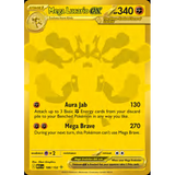 Card Keychain - Pokémon - Mega Lucario EX Full Art Gold Secret Rare 188/132