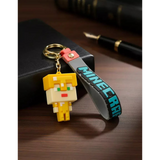 3D PVC Figure Keychain - Minecraft - Jesse Golden Armor