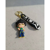 3D PVC Figure Keychain - KPop Demon Hunters - Jiwoo Green Top Blue Pants