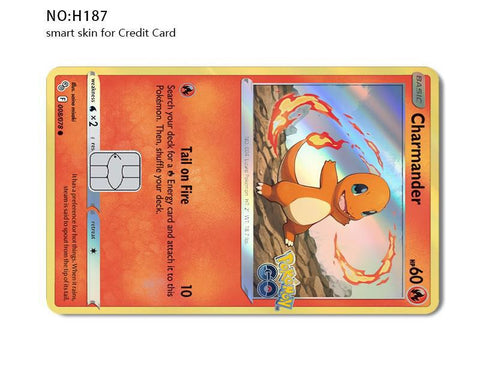 Credit Card Skin Sticker - Pokemon - Charmander Holographic Card