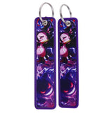 Embroidery Keychain - Demon Slayer x Pokémon - Nezuko & Gengar Shadow Crossover