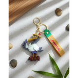 3D PVC Figure Keychain - Kung Fu Panda - Mr Ping Straw Hat Waving