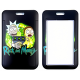 ID Card Badge Holder - Rick and Morty - Rick And Morty With Portal Gun