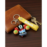 3D PVC Figure Keychain - SpongeBob SquarePants - Mr Krabs Holding Money Bags