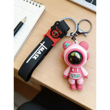3D PVC Figure Keychain - Universo Astronautas - Pink Astronaut Mouse Ears Play