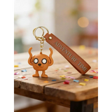3D PVC Figure Keychain - Adventure Time - Jake Arms Wavy