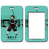 ID Card Badge Holder - Demon Slayer - Tanjiro Kamado With Sword On Teal