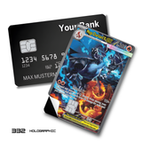 Credit Card Skin Sticker - Pokémon - Blue Flame Black Charizard - Holographic
