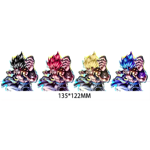 3D Lenticular Sticker - Dragon Ball - Goku Base, Super Saiyan God, Super Saiyan & Super Saiyan Blue
