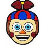 Crocs Charm - Five Nights at Freddy's - Balloon Boy Head Blue Eyes Red Outline