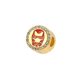 Bracelet Charm - Marvel - Iron Man gold face charm