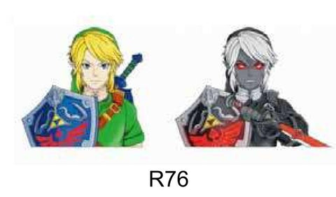 3D Lenticular Sticker - The Legend of Zelda - Link with Hylian Shield & Dark Link with Sword