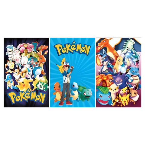 3D Lenticular Poster 12"x16" - Pokémon - Ash with Pikachu & Starter Pokémon Collage