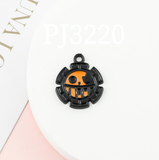 Bracelet Charm - Generic - Dark round Halloween charm