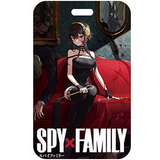 ID Card Badge Holder - Spy x Family - Yor Forger In Black Dress On Red Sofa