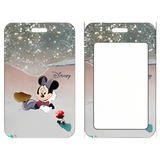 ID Card Badge Holder - Mickey & Friends - Minnie Mouse On Beach With Glitter