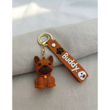 3D PVC Figure Keychain - Pets - Mel Sitting Red Collar