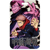 ID Card Badge Holder - Jujutsu Kaisen - Yuji Itadori And Sukuna Purple Art