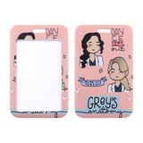 ID Card Badge Holder - Grey's Anatomy - Pink Dance It Out Vertical