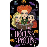 ID Card Badge Holder - Hocus Pocus - Sanderson Sisters Reading Spellbook With Hocus Pocus Text
