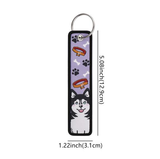 Embroidery Keychain - Husky Dog