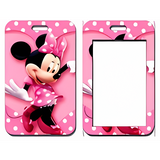 ID Card Badge Holder - Mickey & Friends - Minnie Mouse Pink Polka Dot Dress