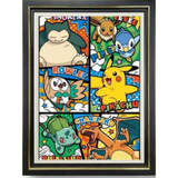 3D Light Frame - Pokémon - Comic Grid Snorlax Eevee Rowlet Pikachu Bulbasaur Charizard