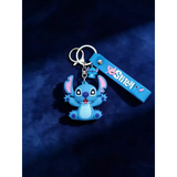 3D PVC Figure Keychain - Lilo & Stitch - Stitch Star Eyes Sitting