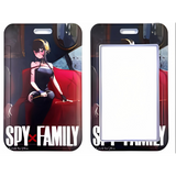 ID Card Badge Holder - Spy x Family - Yor Forger In Black Dress On Red Sofa